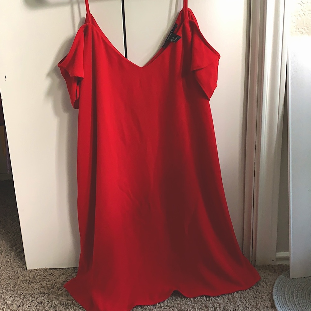 Flowy red dress